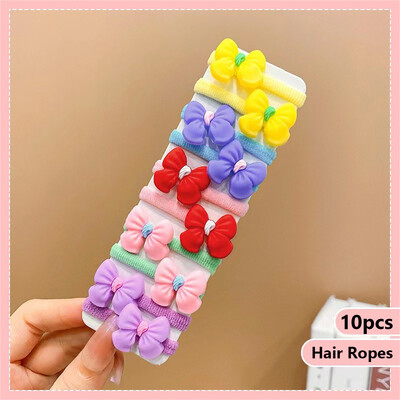 10 bucăți/set pentru copii drăguț bentiță elastică frânghii de păr fetiță culoare bomboană la modă cerc de păr accesorii pentru păr