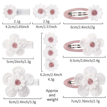 2 бр. Сладко момиченце Щипки за коса Дейзи Цвете Детски фиби Принцеса Шнола Детски аксесоари за коса Пролетни щипки за коса в корейски стил
