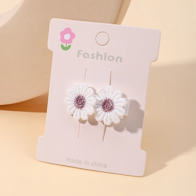 2 bucăți drăguțe agrafe de păr pentru fetiță, floare, margaretă, pentru copii, prințesă, accesorii pentru păr pentru copii, cleme de păr în stil coreean de primăvară