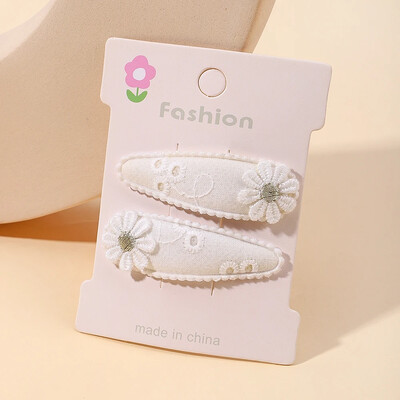 2 bucăți drăguțe agrafe de păr pentru fetiță, floare, margaretă, pentru copii, prințesă, accesorii pentru păr pentru copii, cleme de păr în stil coreean de primăvară