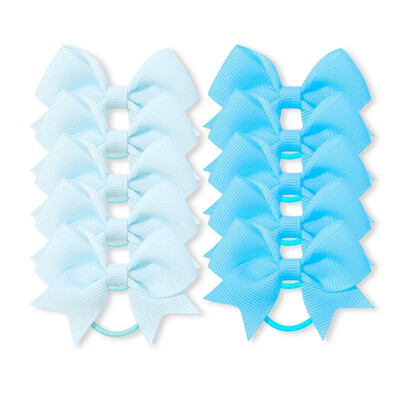 10 kom/lot Grosgrain vrpca mašne s kikicama Elastične vezice za kosu Držači gumica za kosu Novogodišnji dodaci za kosu za djevojčice Poklon