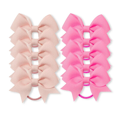 10 kom/lot Grosgrain vrpca mašne s kikicama Elastične vezice za kosu Držači gumica za kosu Novogodišnji dodaci za kosu za djevojčice Poklon