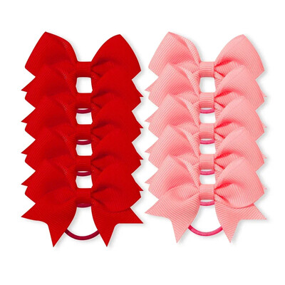 10 kom/lot Grosgrain vrpca mašne s kikicama Elastične vezice za kosu Držači gumica za kosu Novogodišnji dodaci za kosu za djevojčice Poklon