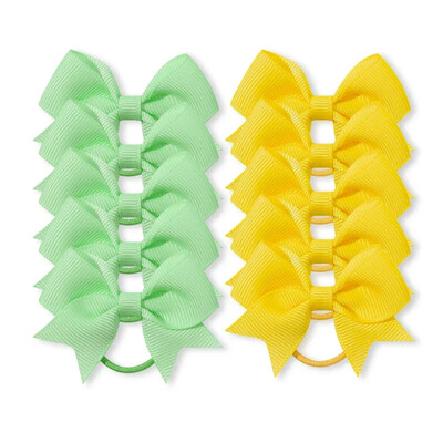 10 kom/lot Grosgrain vrpca mašne s kikicama Elastične vezice za kosu Držači gumica za kosu Novogodišnji dodaci za kosu za djevojčice Poklon