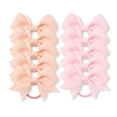 10 kom/lot Grosgrain vrpca mašne s kikicama Elastične vezice za kosu Držači gumica za kosu Novogodišnji dodaci za kosu za djevojčice Poklon