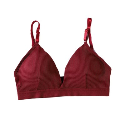 Modni bežični grudnjak s trokutastim košaricama Bešavni tanki remen Yoga Sportski grudnjak Donje rublje Donje rublje Grudnjak s jastučićem Dnevni