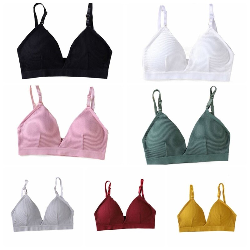 Modni bežični grudnjak s trokutastim košaricama Bešavni tanki remen Yoga Sportski grudnjak Donje rublje Donje rublje Grudnjak s jastučićem Dnevni