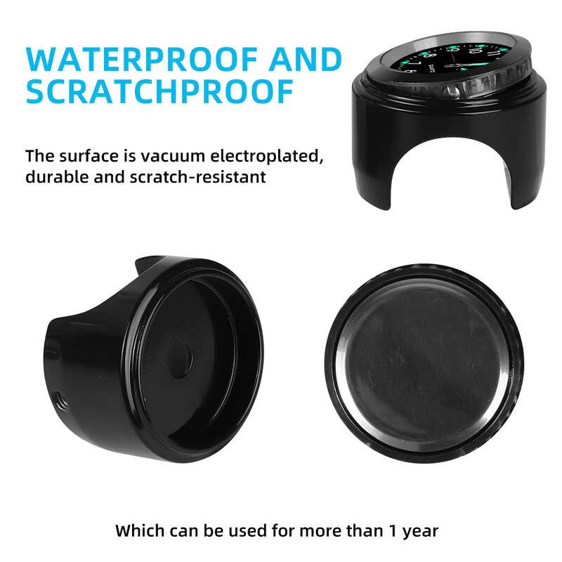 Ceas cu quartz luminos din aluminiu 22-25mm Motocicletă Scooter Suport pe ghidonul bicicletei Ceas Afișare timp Ceas Accesorii moto