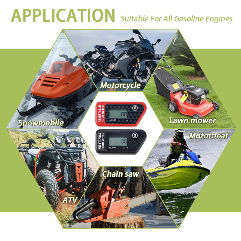 Vodootporni brojač sati za motocikl ATV Jet Ski Motorne sanke Brodski motor i motornu pilu