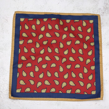 Linbaiway Pocket Square Hanky για Ανδρικά Μαντήλια Paisley με floral στάμπα Πετσέτες στήθους τσέπης για πάρτι