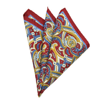 Linbaiway Pocket Square Hanky για Ανδρικά Μαντήλια Paisley με floral στάμπα Πετσέτες στήθους τσέπης για πάρτι