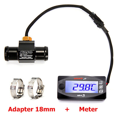 Upgrad Motorcycle koso LED Display MINI 3 IN 1 Meter Water TempTime Volt Волтметър за мотоциклети за универсални аксесоари за велосипеди