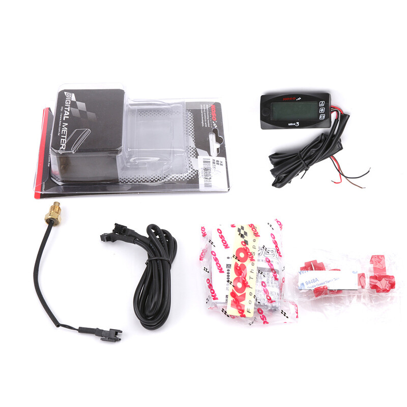 Upgrad Motorcycle koso LED Display MINI 3 IN 1 Meter Water TempTime Volt Волтметър за мотоциклети за универсални аксесоари за велосипеди
