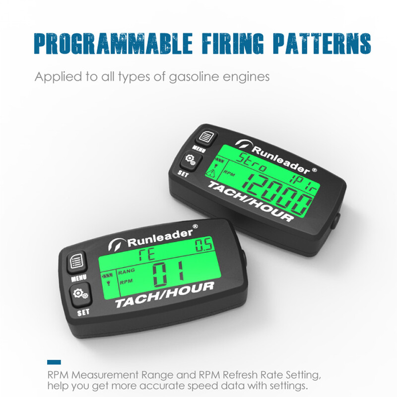 Memento de întreținere Alertă tahometru Indicator RPM Contor de ore Iluminat din spate Resetat pentru motor pe gaz Motocicletă ATV Generator de mașină de tuns iarba