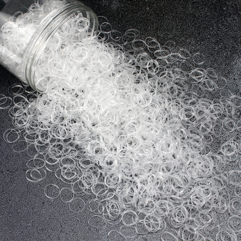 1500 gab. Meiteņu vienreizējās lietošanas gumijas lentes, kastītas, elastīgas matu lentes Galvas lentes bērniem zirgastes turētājs lentes bērnu matu aksesuāri