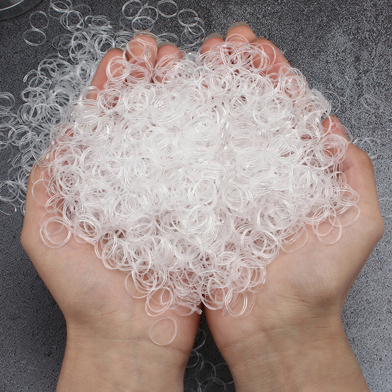 1500 gab. Meiteņu vienreizējās lietošanas gumijas lentes, kastītas, elastīgas matu lentes Galvas lentes bērniem zirgastes turētājs lentes bērnu matu aksesuāri