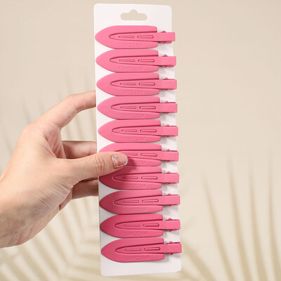 10Pcs/Set Jednobojna mat kopča za kosu Žene Djevojke Ins Fashion Traceless Wash Face Clip Pokrivala za glavu Korejski dodaci za kosu