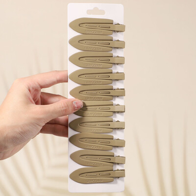 10Pcs/Set Jednobojna mat kopča za kosu Žene Djevojke Ins Fashion Traceless Wash Face Clip Pokrivala za glavu Korejski dodaci za kosu