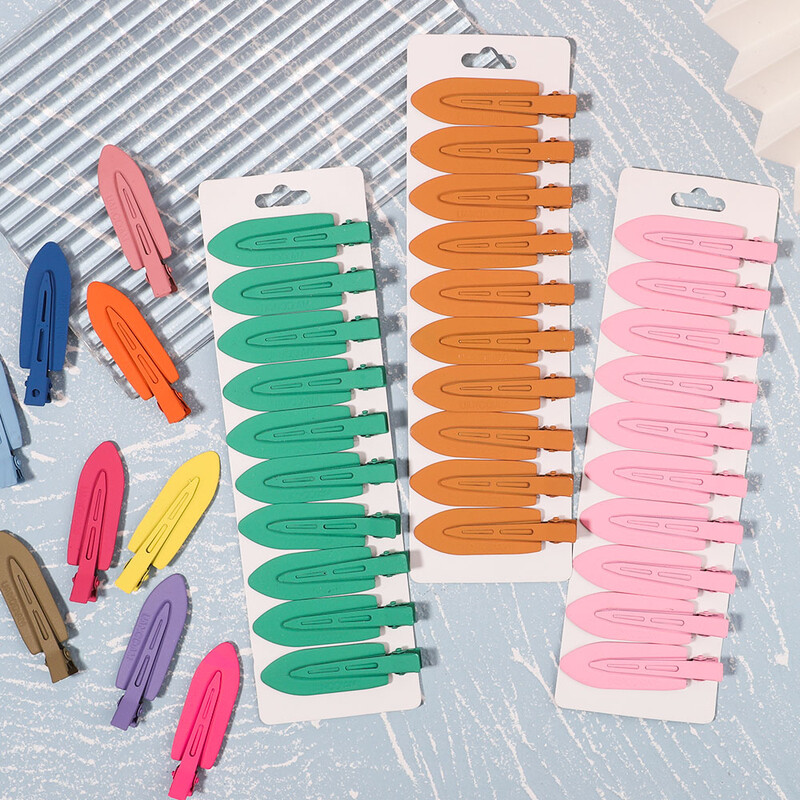 10Pcs/Set Jednobojna mat kopča za kosu Žene Djevojke Ins Fashion Traceless Wash Face Clip Pokrivala za glavu Korejski dodaci za kosu