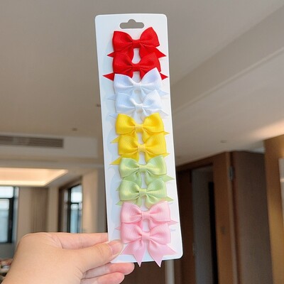 10 bucăți/set agrafe de păr BB solide pentru fete drăguțe, panglică, fundițe, agrafe de boutique, agrafe, accesorii pentru păr pentru copii, cadouri