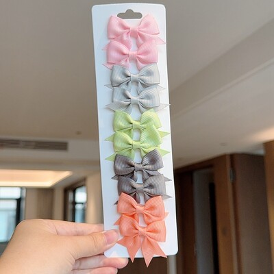 10 bucăți/set agrafe de păr BB solide pentru fete drăguțe, panglică, fundițe, agrafe de boutique, agrafe, accesorii pentru păr pentru copii, cadouri