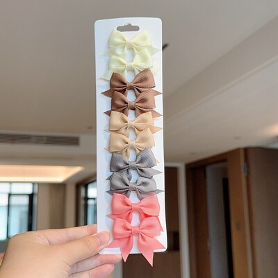 10 bucăți/set agrafe de păr BB solide pentru fete drăguțe, panglică, fundițe, agrafe de boutique, agrafe, accesorii pentru păr pentru copii, cadouri