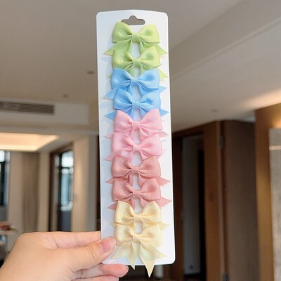 10 bucăți/set agrafe de păr BB solide pentru fete drăguțe, panglică, fundițe, agrafe de boutique, agrafe, accesorii pentru păr pentru copii, cadouri