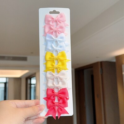 10 bucăți/set agrafe de păr BB solide pentru fete drăguțe, panglică, fundițe, agrafe de boutique, agrafe, accesorii pentru păr pentru copii, cadouri