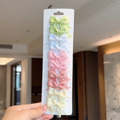 10 bucăți/set agrafe de păr BB solide pentru fete drăguțe, panglică, fundițe, agrafe de boutique, agrafe, accesorii pentru păr pentru copii, cadouri