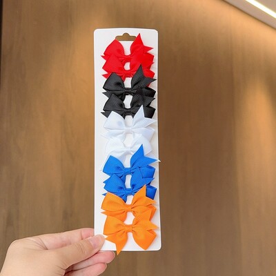 10 bucăți/set agrafe de păr BB solide pentru fete drăguțe, panglică, fundițe, agrafe de boutique, agrafe, accesorii pentru păr pentru copii, cadouri