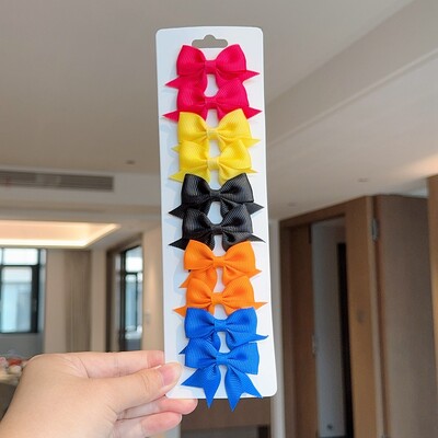 10 bucăți/set agrafe de păr BB solide pentru fete drăguțe, panglică, fundițe, agrafe de boutique, agrafe, accesorii pentru păr pentru copii, cadouri