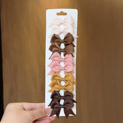10 bucăți/set agrafe de păr BB solide pentru fete drăguțe, panglică, fundițe, agrafe de boutique, agrafe, accesorii pentru păr pentru copii, cadouri