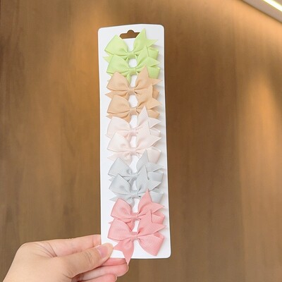 10 bucăți/set agrafe de păr BB solide pentru fete drăguțe, panglică, fundițe, agrafe de boutique, agrafe, accesorii pentru păr pentru copii, cadouri