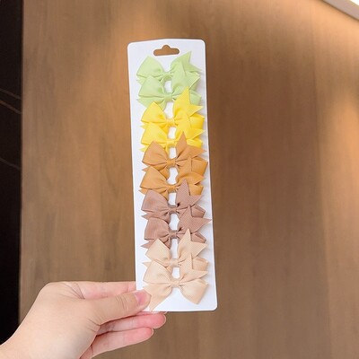 10 bucăți/set agrafe de păr BB solide pentru fete drăguțe, panglică, fundițe, agrafe de boutique, agrafe, accesorii pentru păr pentru copii, cadouri