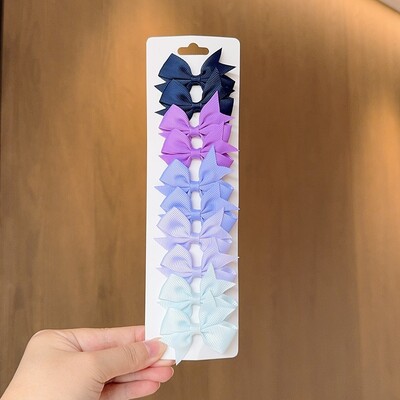 10 bucăți/set agrafe de păr BB solide pentru fete drăguțe, panglică, fundițe, agrafe de boutique, agrafe, accesorii pentru păr pentru copii, cadouri