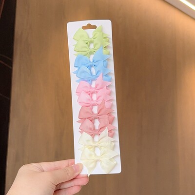 10 bucăți/set agrafe de păr BB solide pentru fete drăguțe, panglică, fundițe, agrafe de boutique, agrafe, accesorii pentru păr pentru copii, cadouri