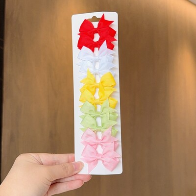 10 bucăți/set agrafe de păr BB solide pentru fete drăguțe, panglică, fundițe, agrafe de boutique, agrafe, accesorii pentru păr pentru copii, cadouri