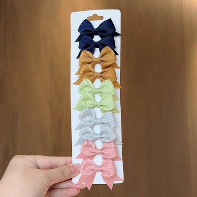 10 bucăți/set agrafe de păr BB solide pentru fete drăguțe, panglică, fundițe, agrafe de boutique, agrafe, accesorii pentru păr pentru copii, cadouri