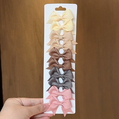 10 bucăți/set agrafe de păr BB solide pentru fete drăguțe, panglică, fundițe, agrafe de boutique, agrafe, accesorii pentru păr pentru copii, cadouri