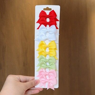 10 bucăți/set agrafe de păr BB solide pentru fete drăguțe, panglică, fundițe, agrafe de boutique, agrafe, accesorii pentru păr pentru copii, cadouri