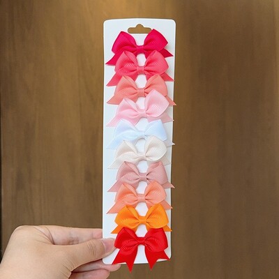 10 bucăți/set agrafe de păr BB solide pentru fete drăguțe, panglică, fundițe, agrafe de boutique, agrafe, accesorii pentru păr pentru copii, cadouri