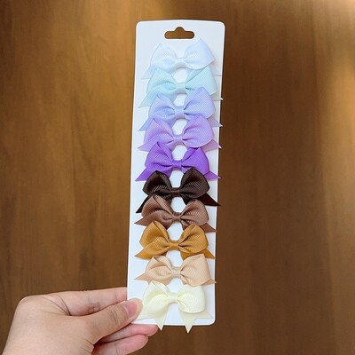 10 bucăți/set agrafe de păr BB solide pentru fete drăguțe, panglică, fundițe, agrafe de boutique, agrafe, accesorii pentru păr pentru copii, cadouri