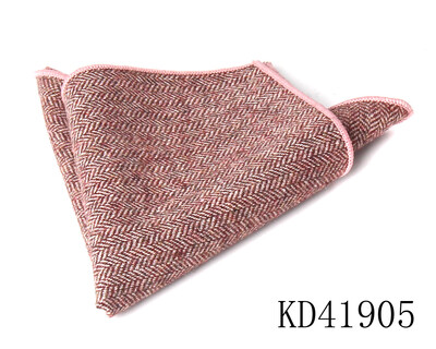 Batistă de lână de modă pentru bărbați Costum pătrat de buzunar în carouri de lână Hankies de afaceri cu model de heringbone prosop de buzunar în carouri