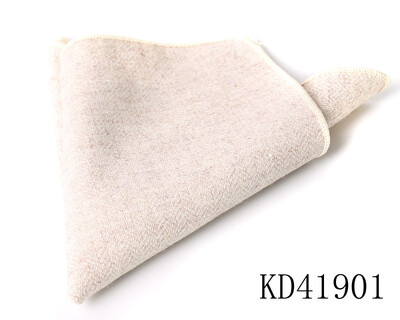 Batistă de lână de modă pentru bărbați Costum pătrat de buzunar în carouri de lână Hankies de afaceri cu model de heringbone prosop de buzunar în carouri