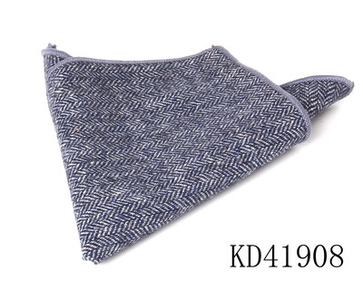 Batistă de lână de modă pentru bărbați Costum pătrat de buzunar în carouri de lână Hankies de afaceri cu model de heringbone prosop de buzunar în carouri