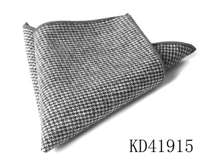 Batistă de lână de modă pentru bărbați Costum pătrat de buzunar în carouri de lână Hankies de afaceri cu model de heringbone prosop de buzunar în carouri