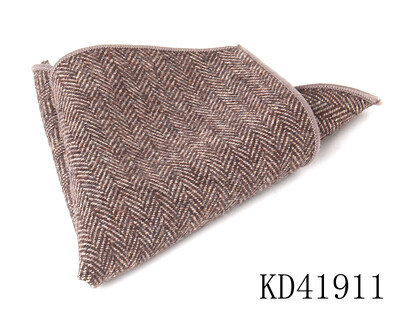 Batistă de lână de modă pentru bărbați Costum pătrat de buzunar în carouri de lână Hankies de afaceri cu model de heringbone prosop de buzunar în carouri