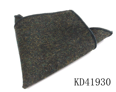 Batistă de lână de modă pentru bărbați Costum pătrat de buzunar în carouri de lână Hankies de afaceri cu model de heringbone prosop de buzunar în carouri