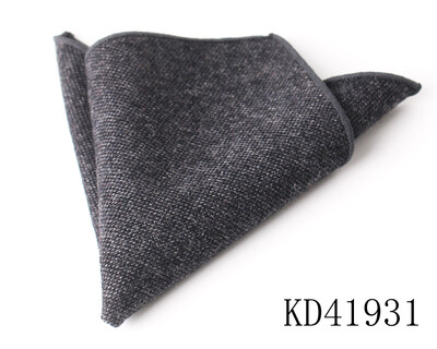 Batistă de lână de modă pentru bărbați Costum pătrat de buzunar în carouri de lână Hankies de afaceri cu model de heringbone prosop de buzunar în carouri