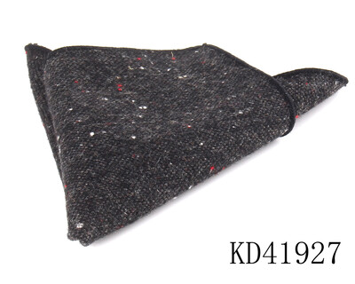 Batistă de lână de modă pentru bărbați Costum pătrat de buzunar în carouri de lână Hankies de afaceri cu model de heringbone prosop de buzunar în carouri